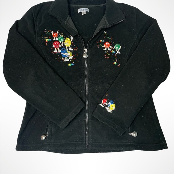 Bradford exchange wearable art M&M’s zip up fleece jacket (2009)size medium - Picture 1 of 7